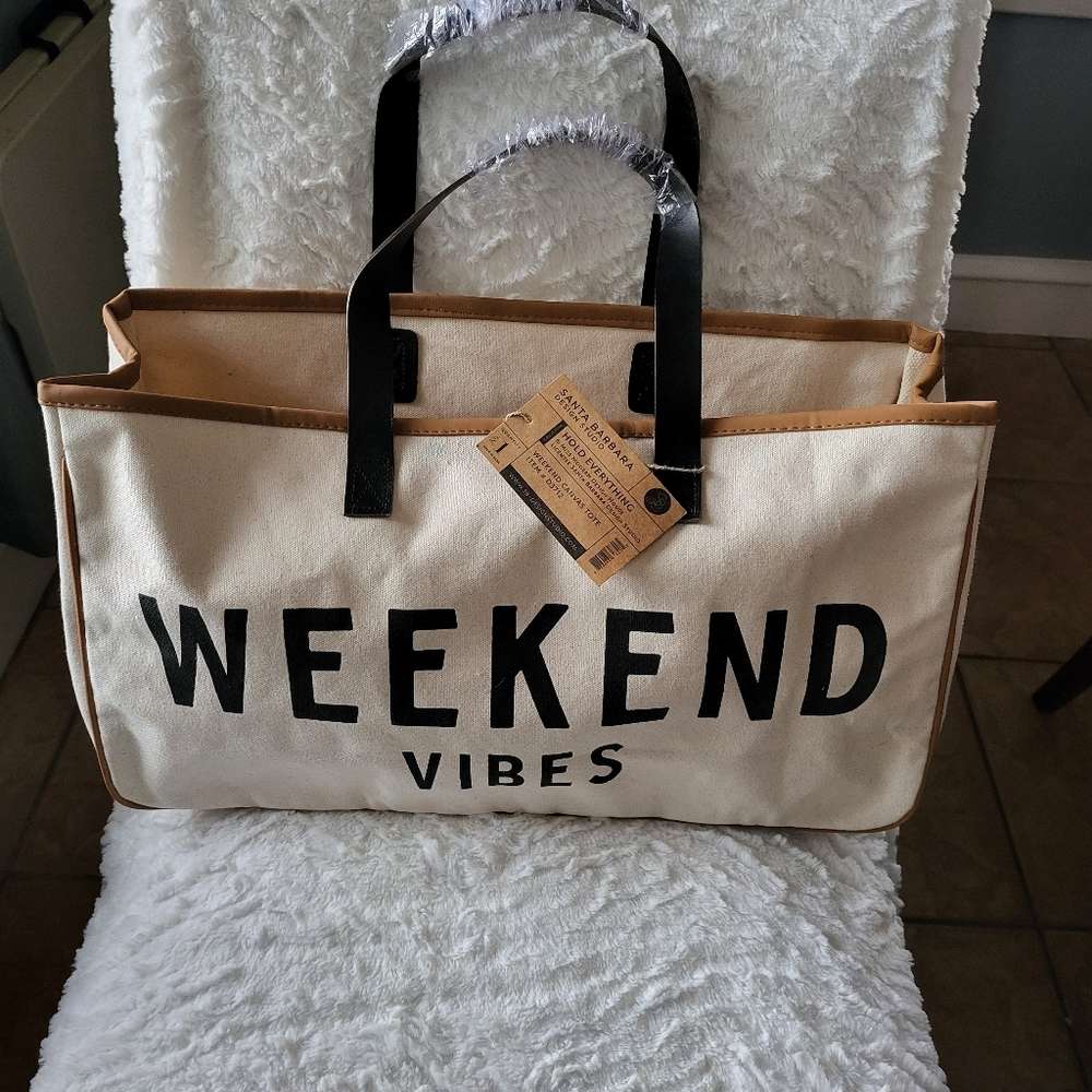 Santa Barbara,weekend vibes canvas Tote bag.